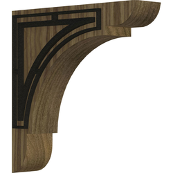 Olympic 1.75"W x 8"D x 8"H Countertop Bracket, Walnut