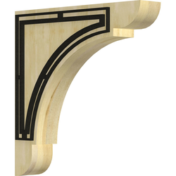 Olympic 1.75"W x 10"D x 10"H Countertop Bracket, Rubberwood