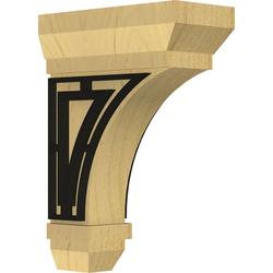 Stockport 2.25"W x 5"D x 7"H Countertop Bracket, Alder