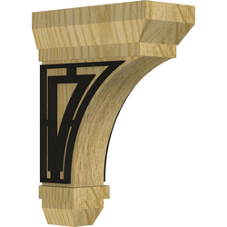 Stockport 2.25"W x 5"D x 7"H Countertop Bracket, Red Oak