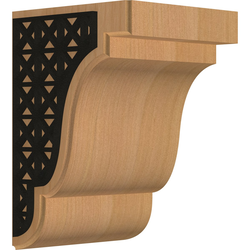 Bedford 5.25"W x 5"D x 7.5"H Countertop Bracket, Cherry