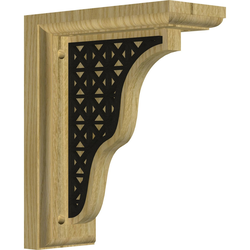Hamilton 3.5"W x 7"D x 9"H Countertop Bracket, Red Oak