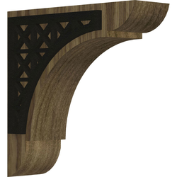 Olympic 1.75"W x 6"D x 6"H Countertop Bracket, Walnut