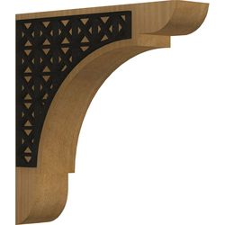 Olympic 1.75"W x 8"D x 8"H Countertop Bracket, Mahogany