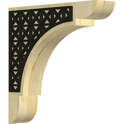 Olympic 1.75"W x 8"D x 8"H Countertop Bracket, Rubberwood
