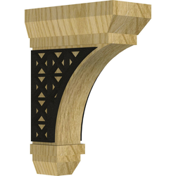 Stockport 2.25"W x 5"D x 7"H Countertop Bracket, Red Oak