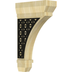 Stockport 2.25"W x 6"D x 10"H Countertop Bracket, Rubberwood