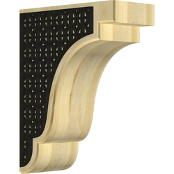 Bedford 3.5"W x 7.25"D x 9.5"H Countertop Bracket, Rubberwood