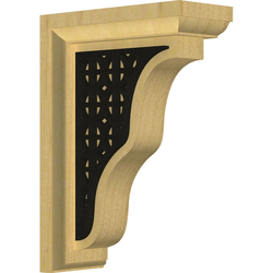 Hamilton 2.25"W x 5"D x 7"H Countertop Bracket, Alder