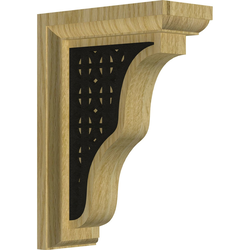 Hamilton 2.25"W x 5"D x 7"H Countertop Bracket, Red Oak