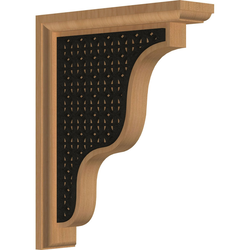 Hamilton 2.25"W x 9"D x 11"H Countertop Bracket, Cherry