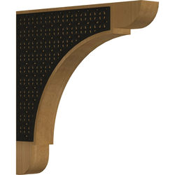 Olympic 1.75"W x 12"D x 12"H Countertop Bracket, Mahogany