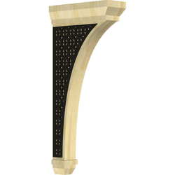 Stockport 2.25"W x 7"D x 14"H Countertop Bracket, Rubberwood
