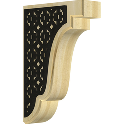 Bedford 1.75"W x 5"D x 7.5"H Countertop Bracket, Rubberwood