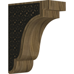 Bedford 3.5"W x 7.25"D x 9.5"H Countertop Bracket, Walnut