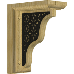 Hamilton 3"W x 5"D x 7"H Countertop Bracket, Red Oak