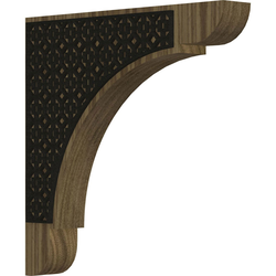 Olympic 1.75"W x 12"D x 12"H Countertop Bracket, Walnut