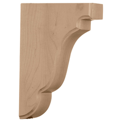 Bedford 1.75"W x 5"D x 7.5"H Countertop Bracket, Alder