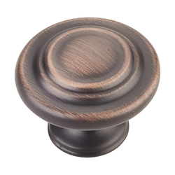 Arcadia 1-1/4 Inch Diameter Brushed Oil Rubbed Bronze Cabinet Knob