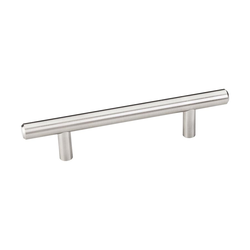  Naples Satin Nickel Cabinet Pull, 3-3/4"" Center to Center, 6.14" Length, 1/2" Width, 1-3/8" Projection