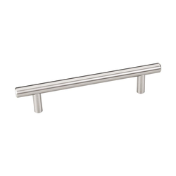 Naples Satin Nickel Cabinet Pull, 5-1/16" Center to Center, 6.93" Length, 1/2" Width, 1-3/8" Projection
