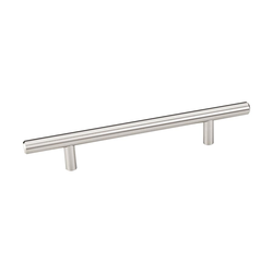 Naples Satin Nickel Cabinet Pull, 5-1/16" (160mm) Center to Center, 8-1/8" Length, 1/2" Width, 1-3/8" Projection 