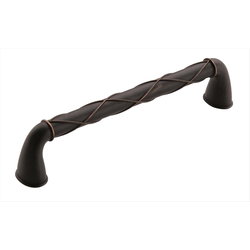 Clearance Sale, Lattice 6-5/16 Inch Center to Center Dark Oiled Bronze Cabinet Pull