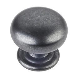 Florence 1-1/4 Inch Diameter Dark Antique Copper Machined Cabinet Knob
