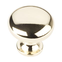 1-3/16 Inch Diameter Madison Cabinet Knob, Polished Brass