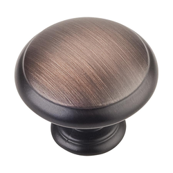 Gatsby 1 Inch Diameter Dark Antique Copper Machined Cabinet Knob