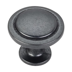 Gatsby 1-1/4 Inch Diameter Dark Antique Copper Machined Cabinet Knob