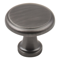 Gatsby Cabinet Knob 1-1/8 inch Diameter Brushed Pewter