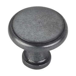 Gatsby 1-1/8 Inch Diameter Dark Antique Copper Machined Cabinet Knob