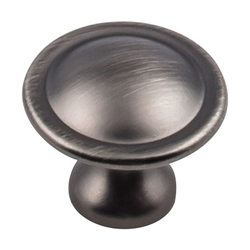 Watervale Knob 1-1/8 inch Diameter Brushed Pewter