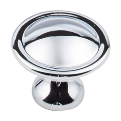 Watervale Knob 1-1/8 inch Diameter Polished Chrome