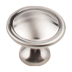 Watervale Knob 1-1/8 inch Diameter Satin Nickel