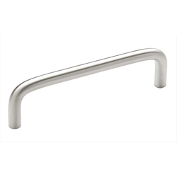 Clearance Sale, Brass Wire Pull 4 Inch Center to Center Brushed Chrome Cabinet Pull