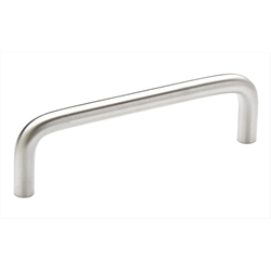 Clearance Sale, Brass Wire Pull 3-3/4 Inch Center to Center Brushed Chrome Cabinet Pull