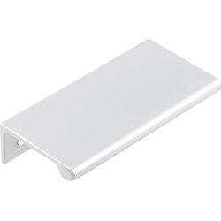 Edgefield Tab Pull 2-23/64 inch Center to Center Brushed Chrome