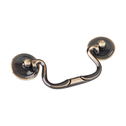 Kingsport 3-1/2 Inch Center to Center Antique Brass Cabinet Bail Pull
