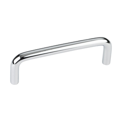 Torino 3-1/2 Inch Center to Center Polished Chrome Plated Steel Cabinet Pull