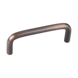Torino 3 Inch Center to Center Dark Brushed Antique Copper Plated Steel Cabinet Pull