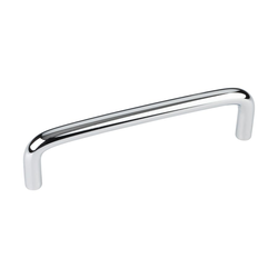 Torino 4 Inch Center to Center Polished Chrome Plated Steel Cabinet Pull