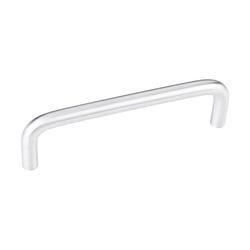 Torino 3-3/4 Inch Center to Center Brushed Chrome Plated Steel Cabinet Pull