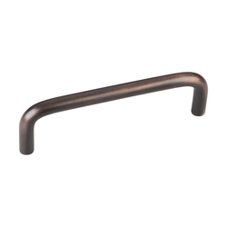 Torino 3-3/4 Inch Center to Center Dark Brushed Antique Copper Plated Steel Cabinet Pull