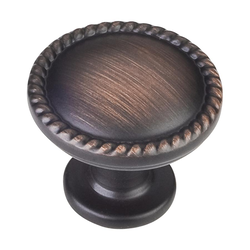 Lindos 1-1/4 Inch Diameter Dark Brushed Antique Copper Cabinet Knob
