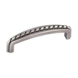 Cypress 3 Inch Center to Center Bright Nickel Brushed with Dull Lacquer Cabinet Pull