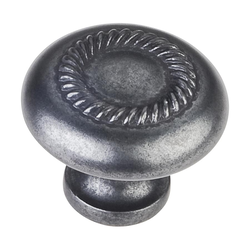 Cypress 1-1/4 Inch Diameter Dark Antique Copper Machined Cabinet Knob