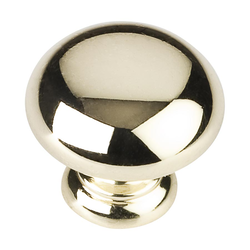 Palisade 1-1/4 Inch Diameter Polished Brass Cabinet Knob
