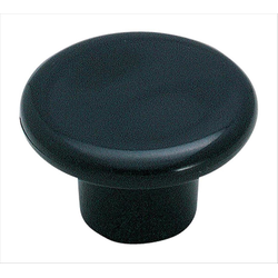Allison Value Hardware 1-1/4 Inch Diameter Black Plastic Cabinet Knob